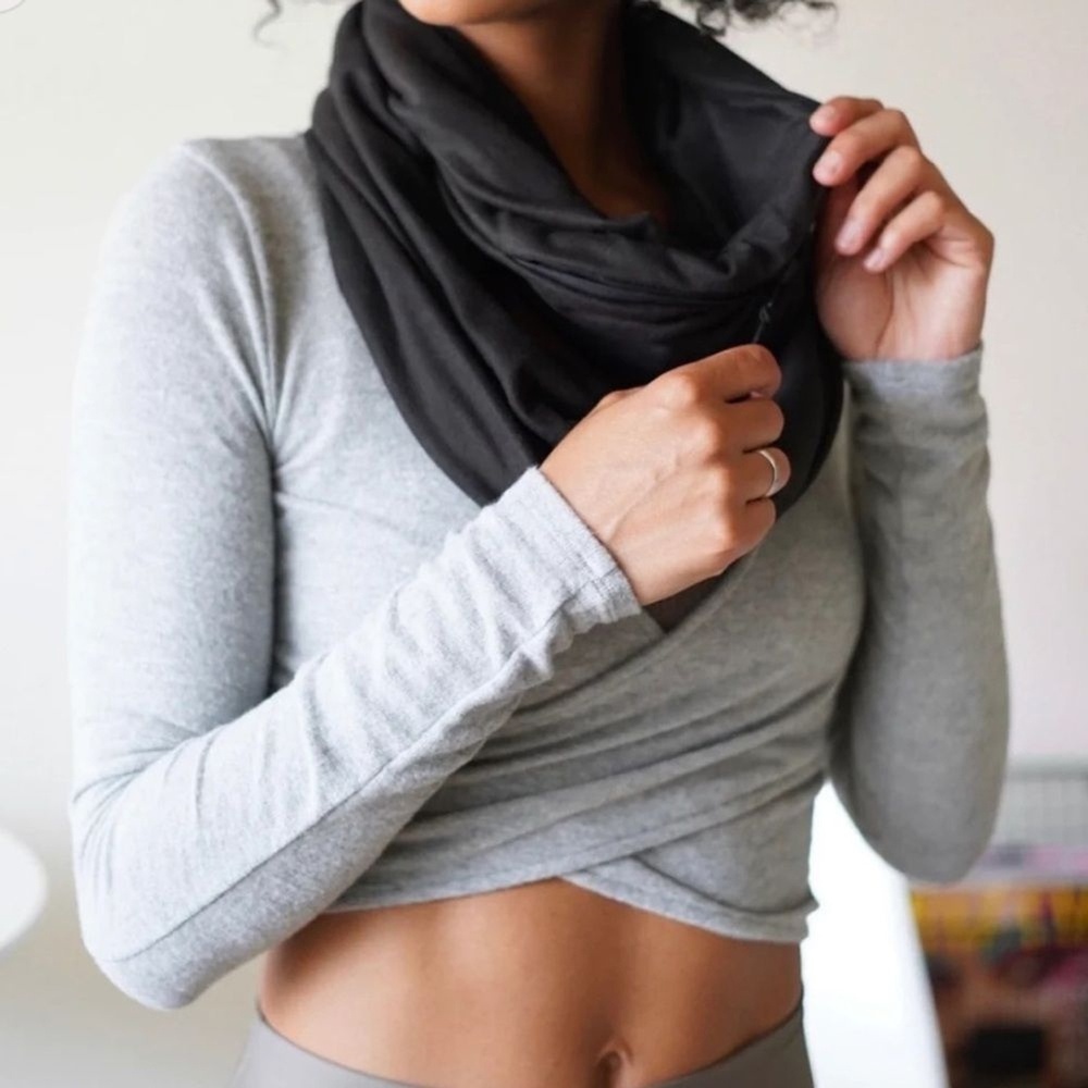 NEW Beyond yoga‎ pocket knit infinity scarf black